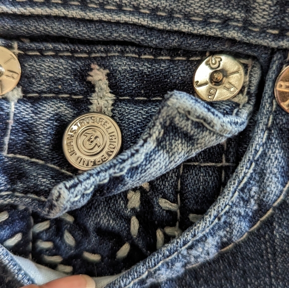 Sold Out True Religion girls size 7 Y2K k jeans perfect condition embroidered - Picture 6 of 6